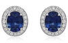 7.24CT DIAMOND & AAA SAPPHIRE 18KT WHITE GOLD 3D OVAL & ROUND FILIGREE EARRINGS