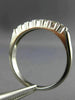 ESTATE .45CT DIAMOND 14KT WHITE GOLD 7 STONE SHARE PRONG ANNIVERSARY RING #11576