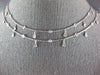 EXTRA LONG 2.20CT DIAMOND 14K WHITE GOLD 3D BY THE YARD CHANDELIER LOVE NECKLACE