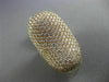ESTATE MASSIVE 6.62CT DIAMOND 18KT ROSE GOLD 3D OVAL MULTI ROW PAVE FUN RING