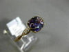 1.85CT DIAMOND & AAA AMETHYST 14K ROSE GOLD DOUBLE HEART OPEN FILIGREE LOVE RING