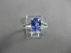 ESTATE 2.09CTW DIAMOND TANZANITE 14K W GOLD PAVE SPLIT BAND COCKTAIL RING #20500