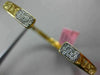 ESTATE SMALL .17CT DIAMOND 14K YELLOW GOLD 3D OPEN FILIGREE PAVE BANGLE BRACELET