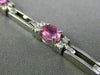 ESTATE 5.66CT DIAMOND & EXTRA FACET PINK SAPPHIRE 14K WHITE GOLD TENNIS BRACELET