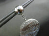 ESTATE LARGE 1.10CT DIAMOND 14KT WHITE GOLD 3D STRIPED CIRCULAR HANGING EARRINGS