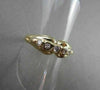 ESTATE .20CT ROUND DIAMOND 14K YELLOW GOLD DOUBLE HEADED RING WEDDING BAND #2208