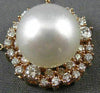 ESTATE LARGE .80CT DIAMOND & AAA SOUTH SEA PEARL 18KT ROSE GOLD FLOWER PENDANT