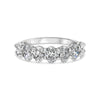 2.13CT DIAMOND 14K WHITE GOLD OVAL CLASSIC 7 STONE SHARED PRONG ANNIVERSARY RING