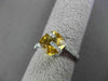 ESTATE 2.64CT DIAMOND & YELLOW TOPAZ 14KT WHITE GOLD 3D FLOATING ENGAGEMENT RING