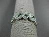 ESTATE .36CT DIAMOND 14K WHITE GOLD MULTI LEAF ETERNITY WEDDING ANNIVERSARY RING