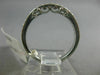 ESTATE .21CT DIAMOND 14KT WHITE GOLD 3D SEMI ETERNITY WEDDING ANNIVERSARY RING