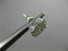 LARGE 1.54CT DIAMOND 14K WHITE GOLD 3D CLUSTER FILIGREE SCREW BACK STUD EARRINGS