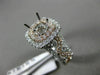 ESTATE LARGE .92CT DIAMOND 14KT WHITE & ROSE GOLD 3D SEMI MOUNT ENGAGEMENT RING