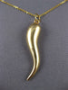ESTATE CLASSIC 14KT YELLOW GOLD 3D ITALIAN HORN FLOATING PENDANT #27384