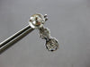 1.0CT DIAMOND 14KT WHITE GOLD 3D MULTI FLOWER JOURNEY SCREWBACK HANGING EARRINGS