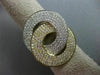 ESTATE LARGE 2.73CT DIAMOND 18K 2TONE GOLD DOUBLE CIRCLE INFINITY LOVE KNOT RING