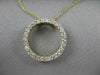 ESTATE .71CT ROUND DIAMOND 14KT YELLOW GOLD 3D CIRCLE OF LOVE OPEN PENDANT 16882