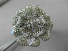 ESTATE MASSIVE 4.57CTW FANCY MULTI COLOR DIAMONDS 18KT WHITE GOLD 3D FLOWER RING