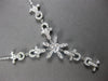 LARGE 1.25CT DIAMOND 18KT WHITE GOLD 3D FLOWER SNOWFLAKE LARIAT NECKLACE #27832