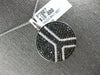1.84CT WHITE & BLACK DIAMOND 14K WHITE GOLD CIRCULAR PEACE SIGN FLOATING PENDANT