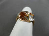 ANTIQUE .30CT OLD MINE DIAMOND & RUBY 14KT WHITE & ROSE GOLD FLOWER RING #21170