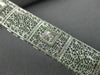 ANTIQUE WIDE & LONG .15CT DIAMOND 14K WHITE GOLD FILIGREE TENNIS BRACELET #26025