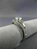 GIA CERTIFIED 1.25CT ROUND & BAGUETTE DIAMOND 14K WHITE GOLD 3D ENGAGEMENT RING