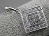 ESTATE .65CTW DIAMOND 18KT WHITE GOLD SQUARE MILGRAIN FILIGREE PENDANT #17124