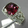 ESTATE WIDE 3.0CT DIAMOND & AAA RHODOLITE 14K ROSE GOLD INFINITY ENGAGEMENT RING