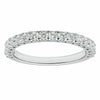ESTATE .61CT DIAMOND 18KT WHITE GOLD ROUND 3/4 ETERNITY WEDDING ANNIVERSARY RING