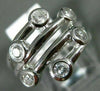 ESTATE WIDE .60CT DIAMOND 14KT WHITE GOLD SIX STONE CRISS CROSS ETOILE FUN RING
