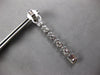 LARGE 3.27CT DIAMOND 18K WHITE GOLD ROUND & BAGUETTE GRADUATING HANGING EARRINGS