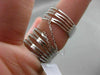 ESTATE LARGE 1.06CT DIAMOND 14KT WHITE GOLD MULTI WAVE DOUBLE CHAIN FUN RING