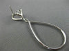 ESTATE LARGE 1.31CT DIAMOND 14KT WHITE GOLD PEAR ETOILE CLIP ON HANGING EARRINGS