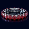 4.25CT AAA RUBY 14KT WHITE GOLD 3D CLASSIC SHARED PRONG ETERNITY FUN LOVE RING