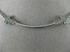 ESTATE LARGE .23CT DIAMOND 18KT WHITE GOLD 3D CLASSIC T BAR FRIENDSHIP NECKLACE
