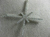 ESTATE .22CT ROUND DIAMOND 18KT WHITE GOLD SNOWFLAKE STAR CLUSTER NECKLACE