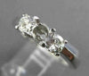 ESTATE .44CT DIAMOND 14KT WHITE GOLD 3 STONE SEMI MOUNT ENGAGEMENT RING #22464