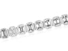 4.95CT DIAMOND 14K WHITE GOLD EMERALD CUT CLASSIC BEZEL ETERNITY TENNIS BRACELET