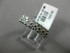 ESTATE WIDE .74CT DIAMOND 14K WHITE GOLD 2 ROW 16 STONE WEDDING ANNIVERSARY RING