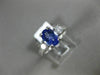 1.63CT ROUND DIAMOND & AAA OVAL TANZANITE 14K WHITE GOLD 3 STONE ENGAGEMENT RING
