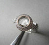 ESTATE .50CT DIAMOND 14KT WHITE GOLD 3D CLASSIC FILIGREE BEZEL ENGAGEMENT RING