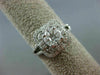 ESTATE LARGE .80CT DIAMOND 18KT WHITE GOLD INVISIBLE SQUARE FLOWER LOVE FUN RING