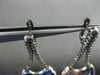 ESTATE LARGE 1.20CT DIAMOND 14KT WHITE & BLACK GOLD 3D ETOILE HANGING EARRINGS