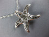 ESTATE LARGE 1.50CT DIAMOND & AAA SAPPHIRE 18KT WHITE GOLD STAR FISH FUN PENDANT
