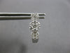 .75CT DIAMOND 14KT WHITE GOLD FLOWER PAST PRESENT FUTURE LEVERBACK HOOP EARRINGS