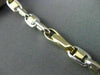 ESTATE WIDE 14K WHITE & YELLOW GOLD 3D SOLID HANDCRAFTED ITALIAN BRACELET #22788