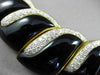 ESTATE WIDE 20CT DIAMOND & ONYX 18KT TWO TONE GOLD GRADUATING CHOKER NECKLACE