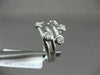 ESTATE WIDE .60CT DIAMOND 14KT WHITE GOLD 3D MULTI ROW 7 STONE LUCKY LOVE RING