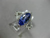 LARGE 1.70CT DIAMOND & AAA TANZANITE 14KT WHITE GOLD 3D INFINITY ENGAGEMENT RING